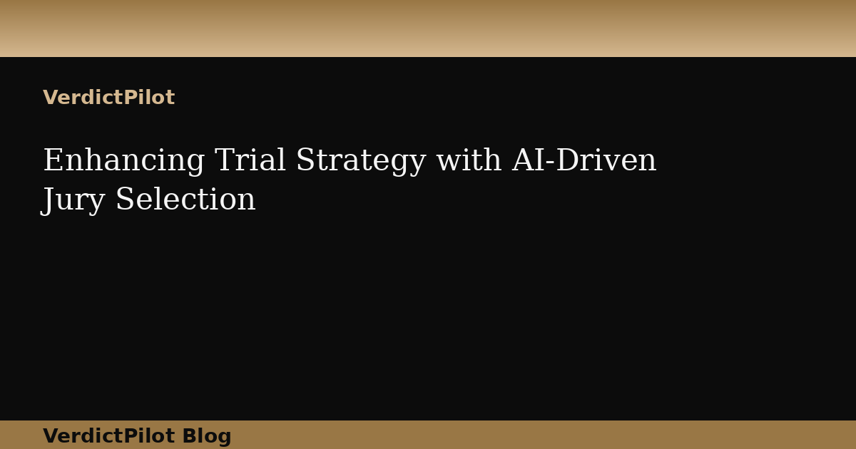 Enhancing Trial Strategy with AI-Driven Jury Selection