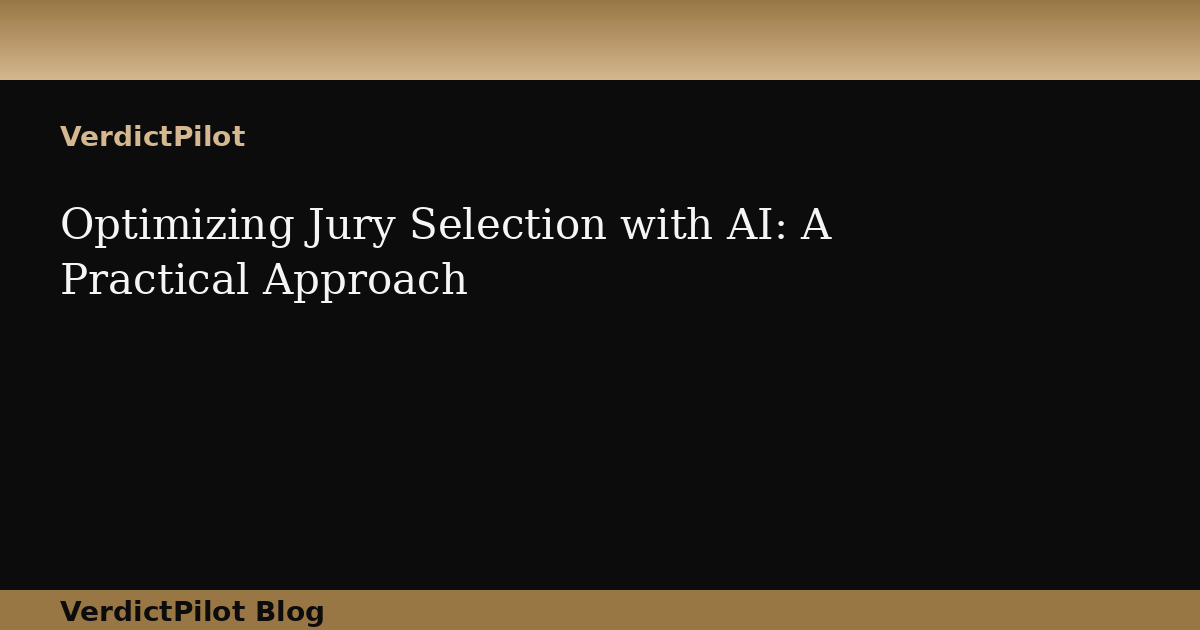 Optimizing Jury Selection with AI: A Practical Approach